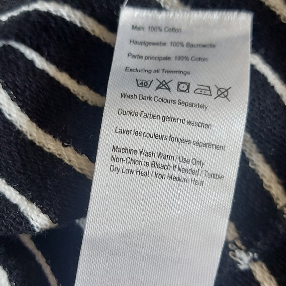 Joules Daylia Black Striped Dress UK Size 18 White Stripes Heavy Cotton Pockets - Picture 11 of 11